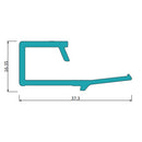 Junquillo o Grapa para Acristalar Vidrio. Anodizado Negro. Easy Office