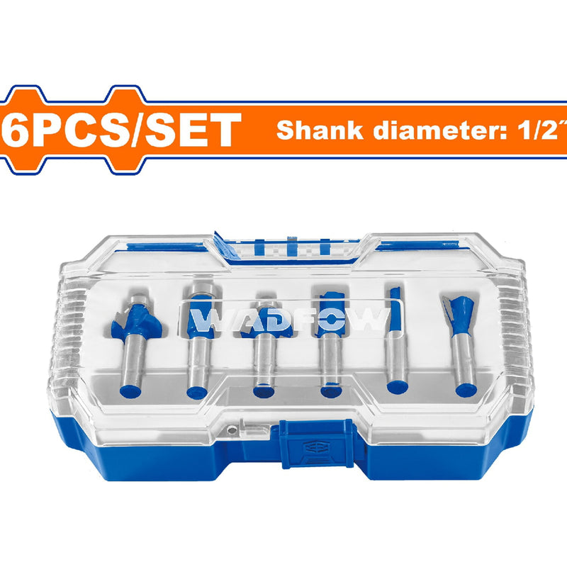 Puntas para router de 1/2". Alta calidad. Caja de 6 piezas.