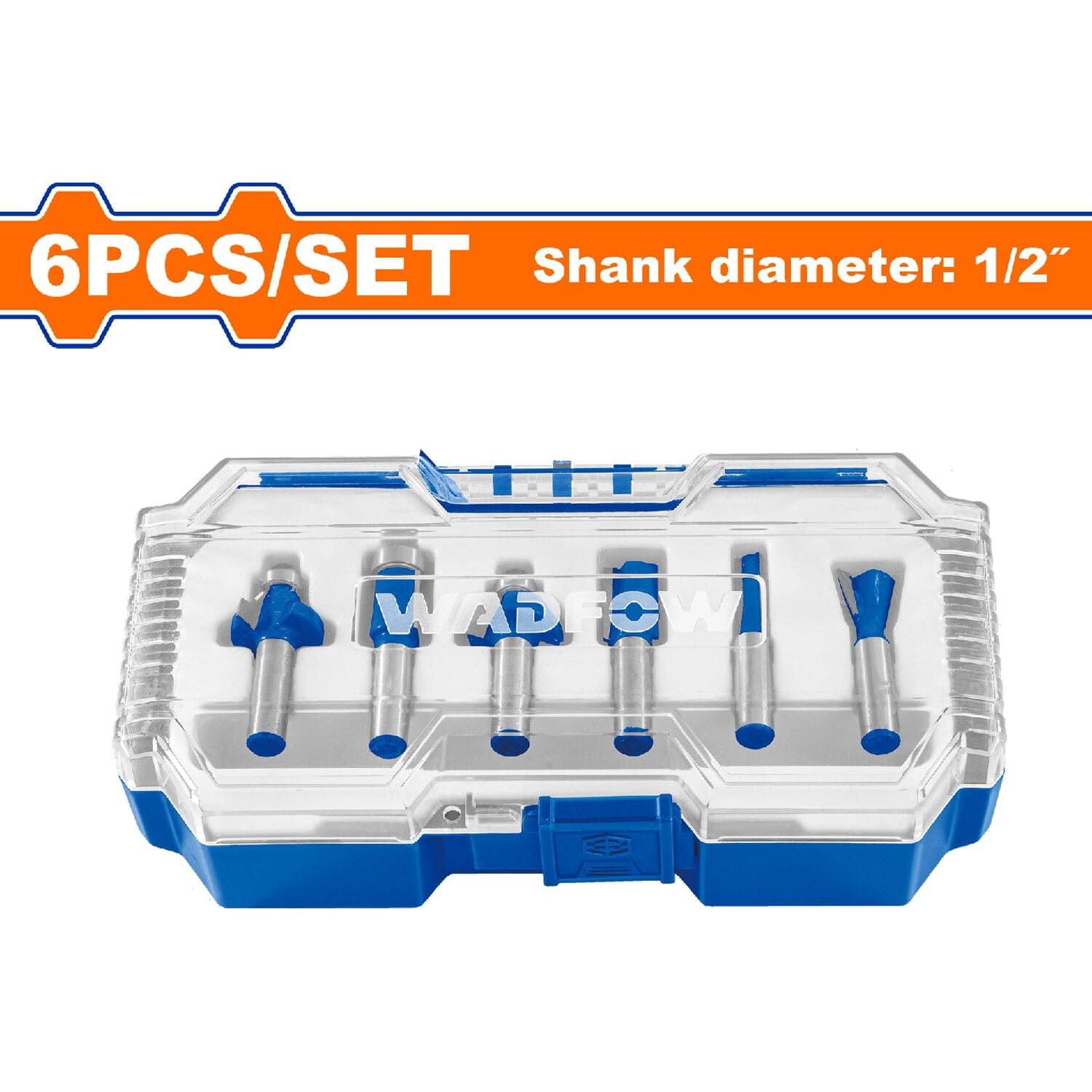 Puntas para router de 1/2". Alta calidad. Caja de 6 piezas.