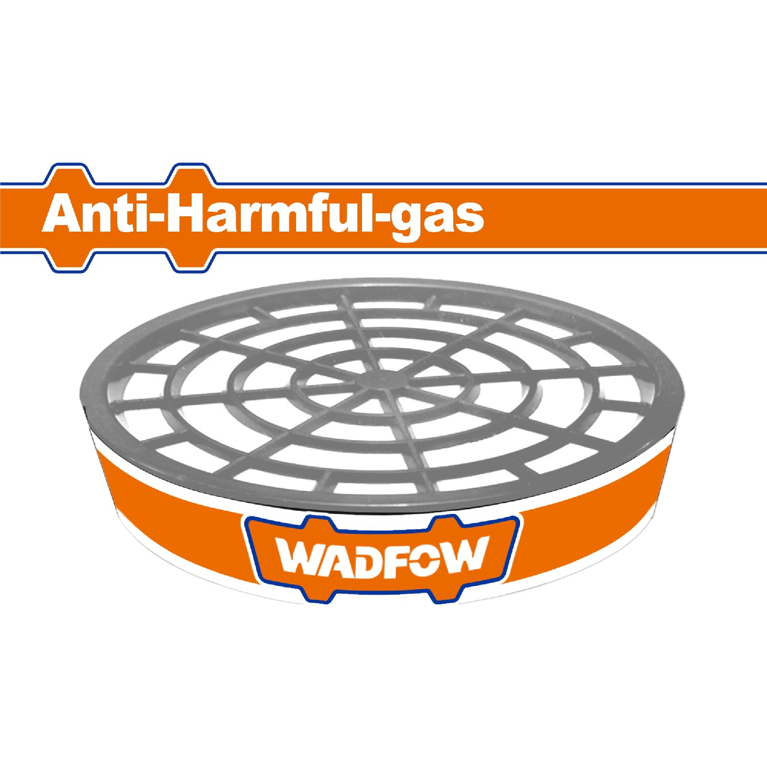 (1 pz) Cartucho para Respirador Anti gas. Carbón activado. Modelos: WRJ2502,WRJ1501. Efecto filtrante.