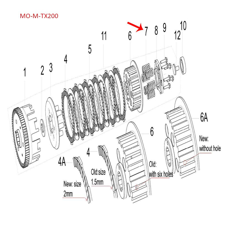 Resortes del embrague (TX200)
