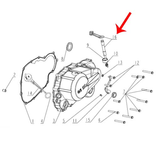 Pivote de desembrague (TNT135 / RKG150)