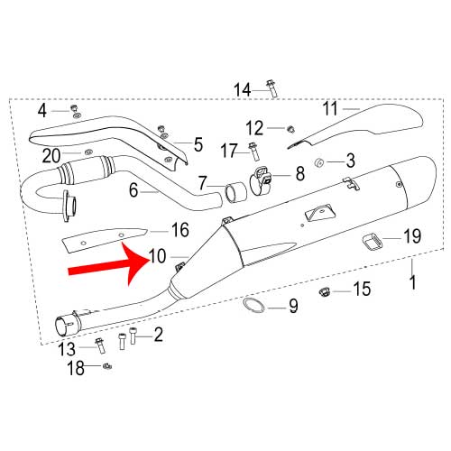 Kit de tubo de escape sin catalizador (TX200)