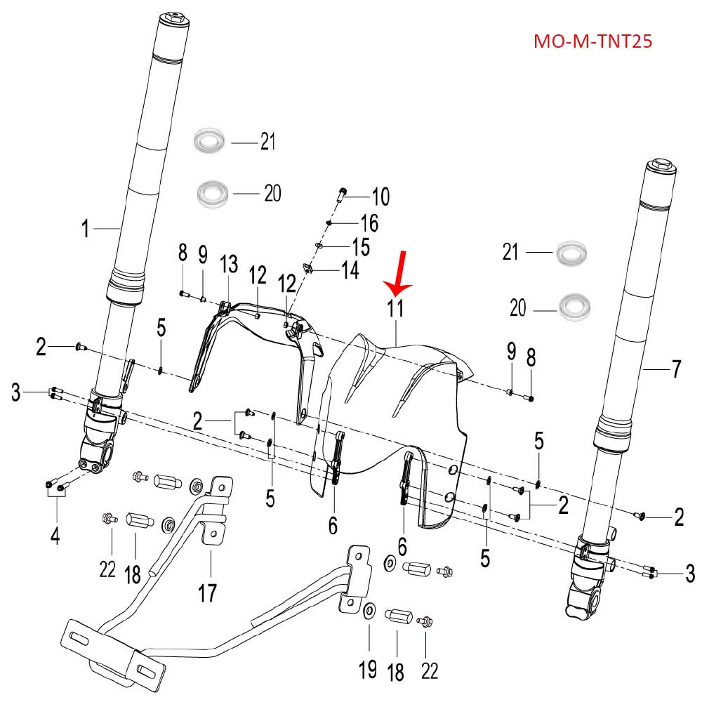 Guardabarros delantero blanco (TNT25)
