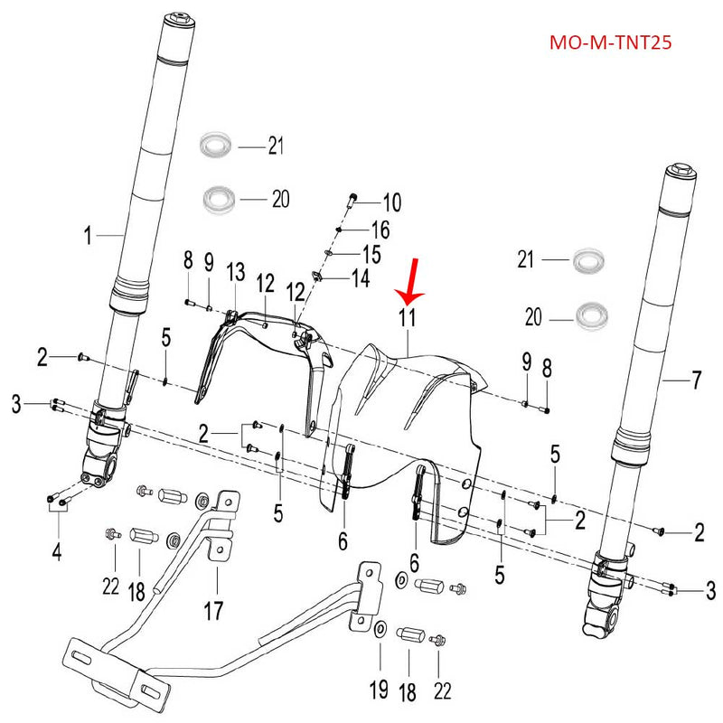 Guardabarros delantero blanco (TNT25)