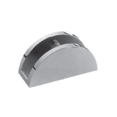 Clip de vidrio sin Perforacion tipo medialuna: para vidrios de 8-10 mm.brillante (p/unidad)