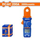 Amperímetro pinza amperimétrica 2000 Counts Data Hold DC/AC