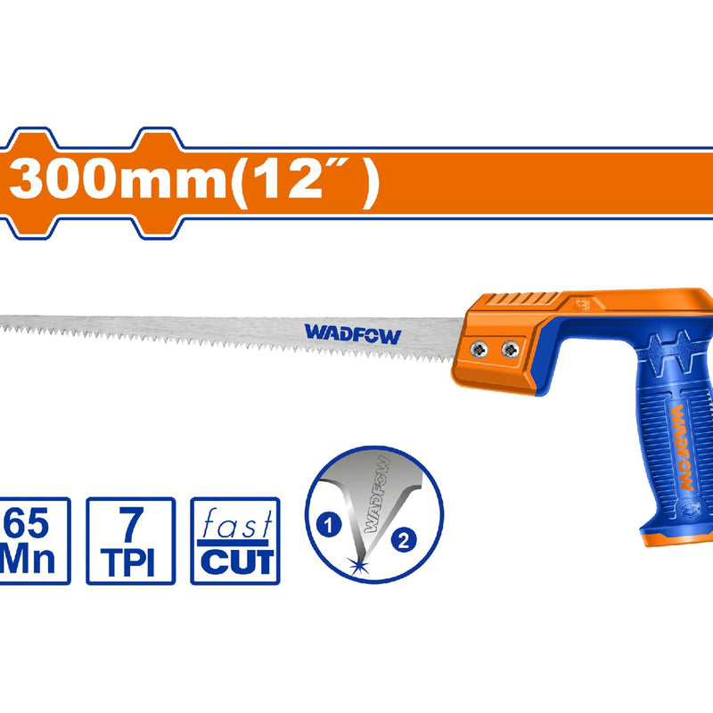 Sierra de Compas de 12"/300mm 65Mn 7TPI, con dientes rectificados de precisión.