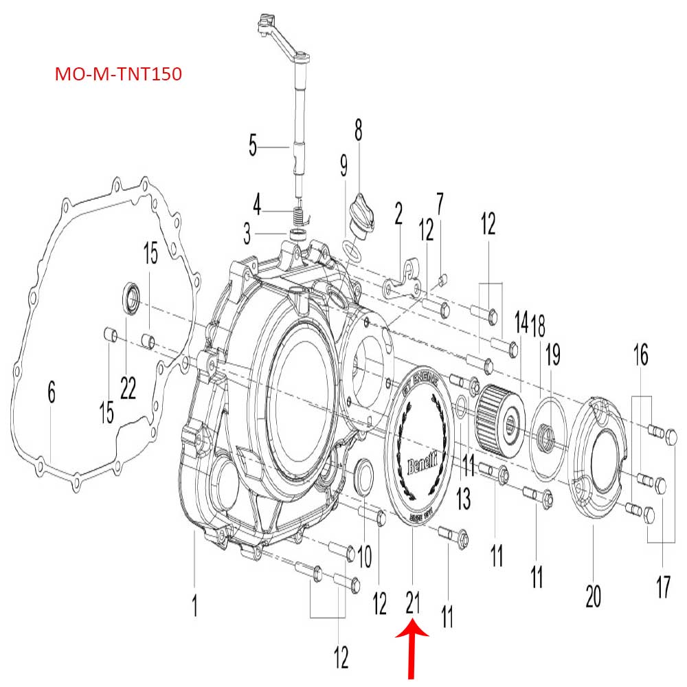 Calcomania del covertor de motor (TNT150 / 302S / TRK502X)