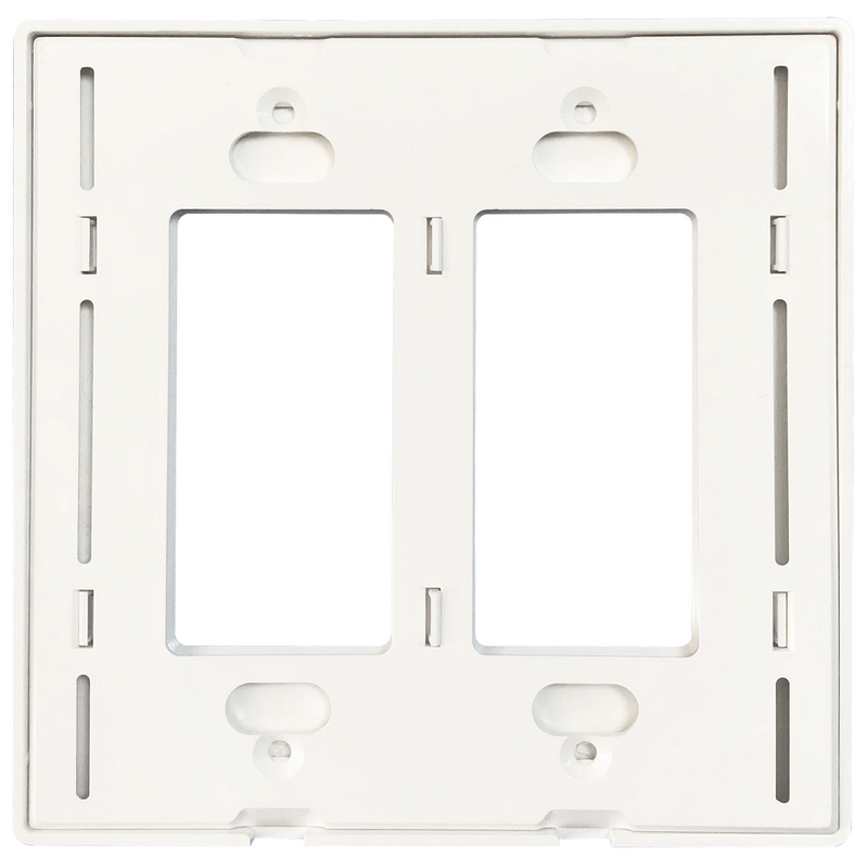 Tapa Plastica para Interruptor Doble Linea Decorativa. Incluye Tornillos Metalicos. Sin hoyos.