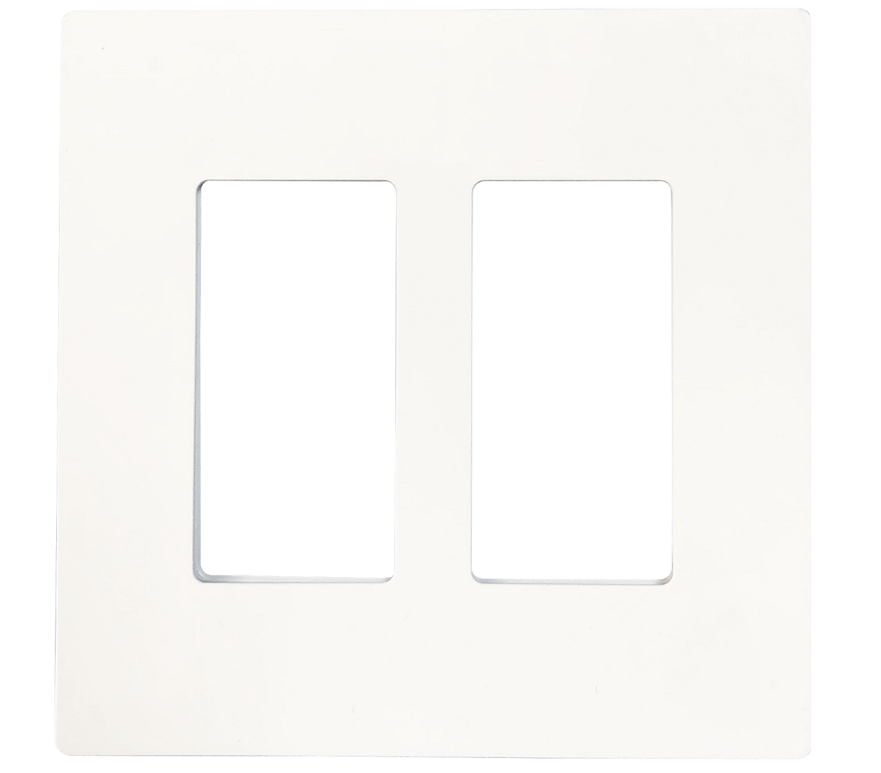 Tapa Plastica para Interruptor Doble Linea Decorativa. Incluye Tornillos Metalicos. Sin hoyos.