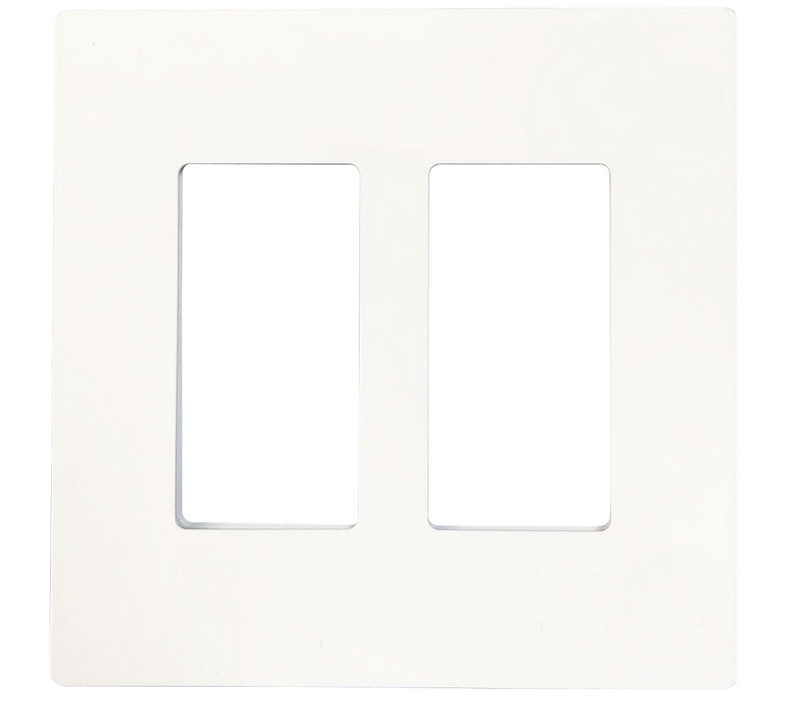 Tapa Plastica para Interruptor Doble Linea Decorativa. Incluye Tornillos Metalicos. Sin hoyos.