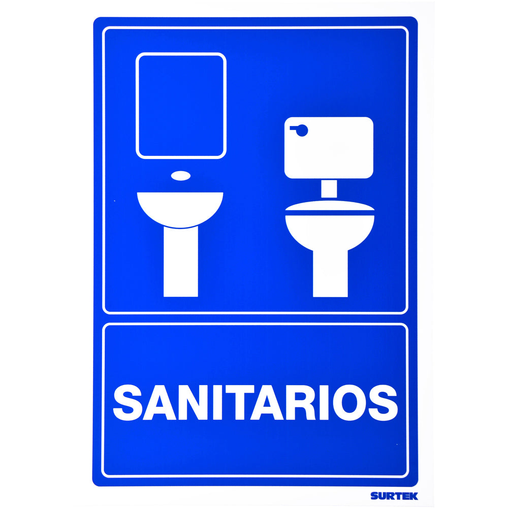 Letrero "Sanitarios" Surtek