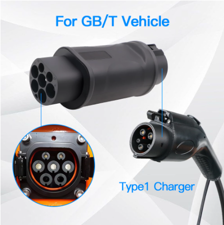 Adaptador de enchufe carga J1772 tipo1 a carro puerto GB/T estandar chino