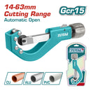 Cortador de tuberías de gran velocidad. Diámetro de corte: 14-63 mm