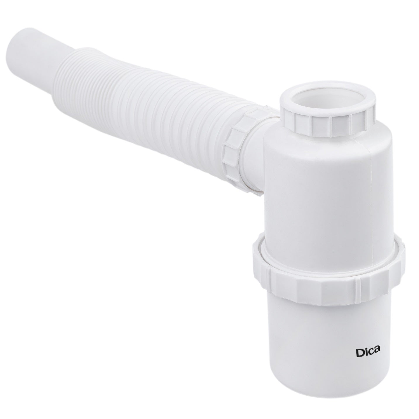 Trampa plástica flexible para fregadores sin desague