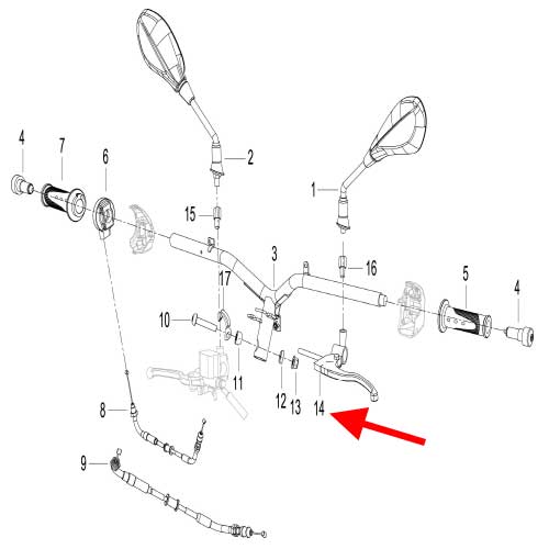 Palanca de freno (K-BLADE125)