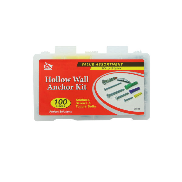 (100 Piezas) Kit de tornillos, anclajes y pernos
