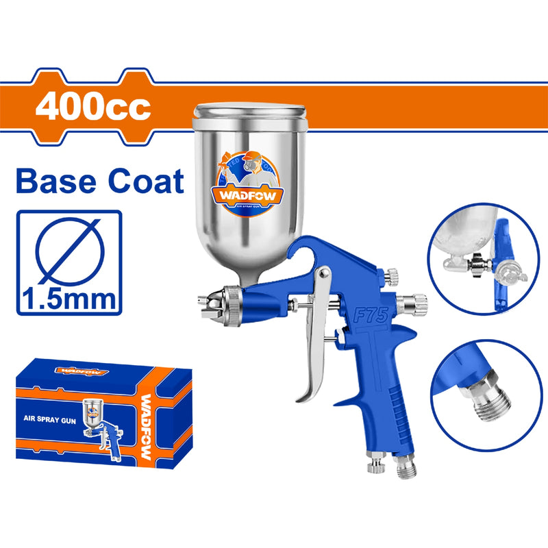 Pistola Spray de aire para pintar 400cc Boquilla: 0.5mm Ideal capa base. Presión: 3-4bar.