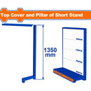 Exhibidor ferretero Wadfow. Sin repisas. Acero. Espesor: 0.6mm y 1.2mm. Alto: 1350mm.