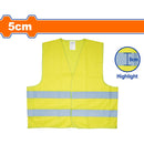 Chaleco reflectivo de seguridad Amarillo. Ancho de la tira:5cm. Poliéster. Talla XL.
