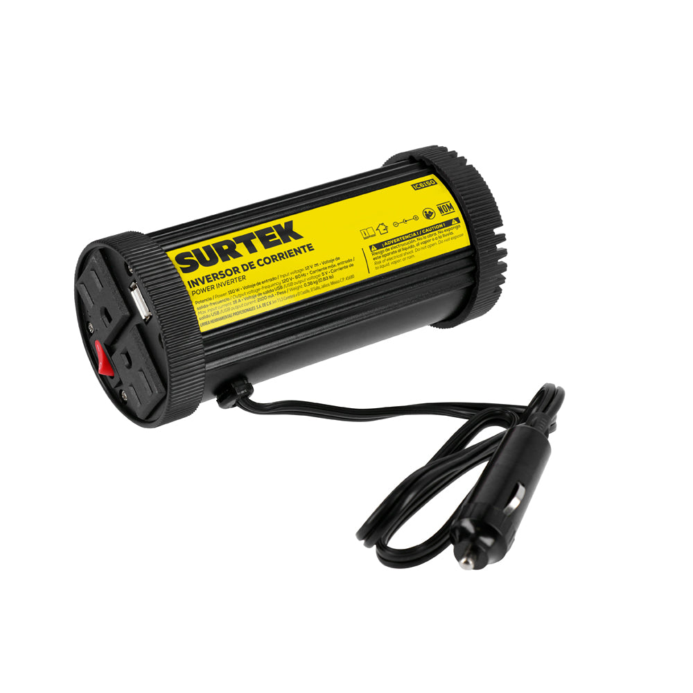Inversor corriente DC-AC,  12 V DC - 120 V AC, 150 W