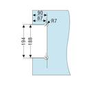 Cerradura cuadrada alta calidad, manija, pistillo a 45, seguro 5 llaves Inox 304 Satin Vid.10-12mm
