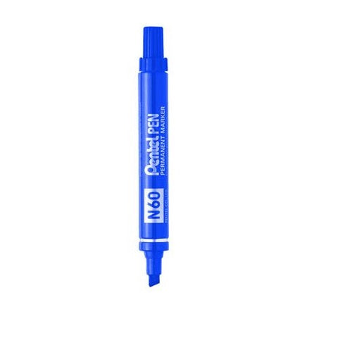 Marcador permanente azul punta biselada 1.8mm