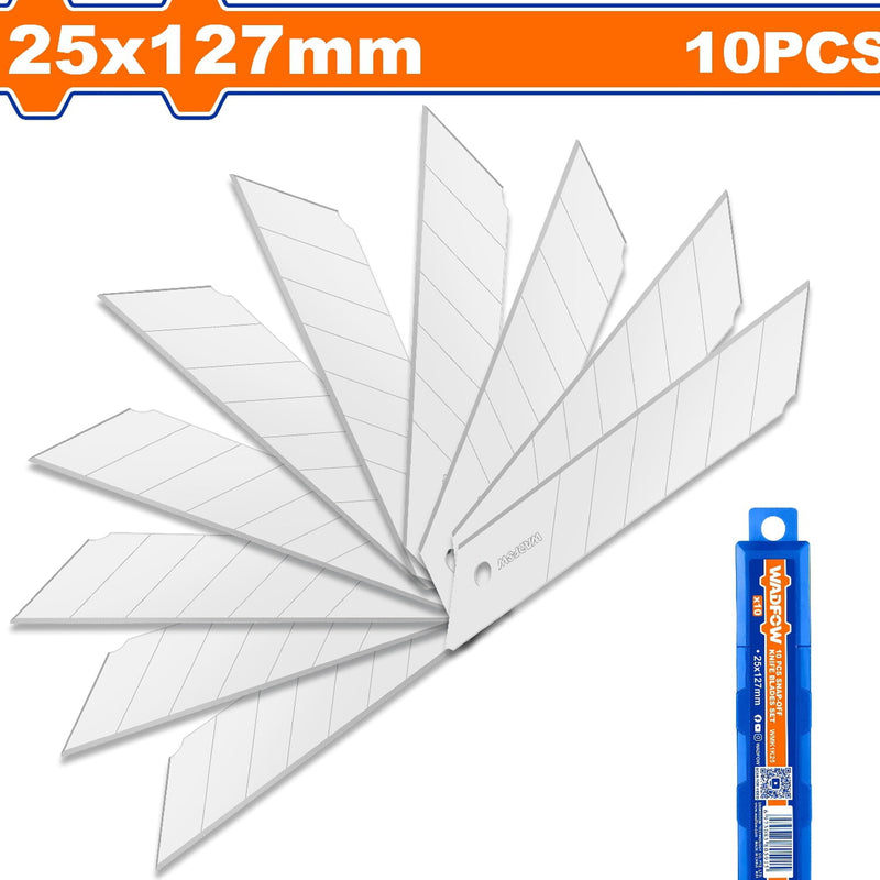 Cuchillas 10 piezas. Tamaño 25x127mm. Para exactos. Juego