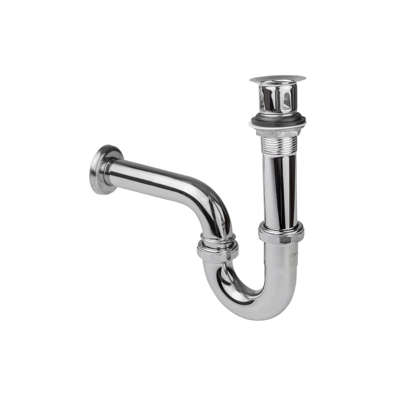 Trampa metálica para lavamanos con desague