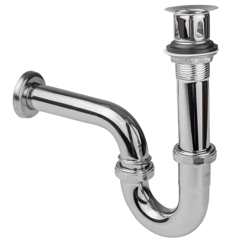 Trampa metálica para lavamanos con desague