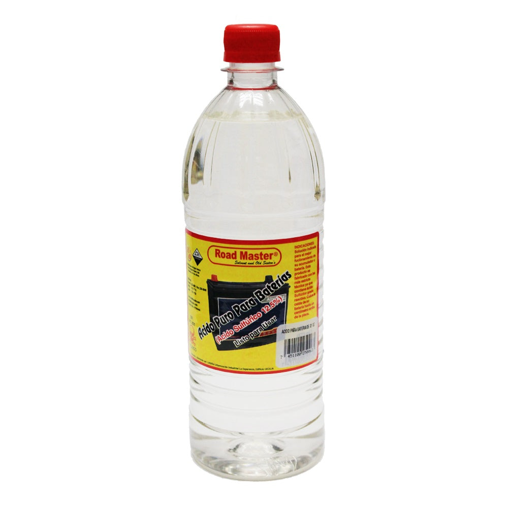 Acido sulfurico puro para baterías, 16 oz.