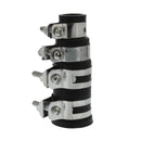 Conector de goma con abrazaderas para drenaje