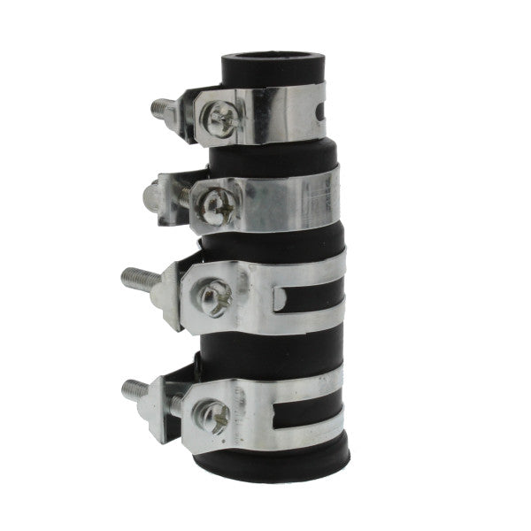 Conector de goma con abrazaderas para drenaje