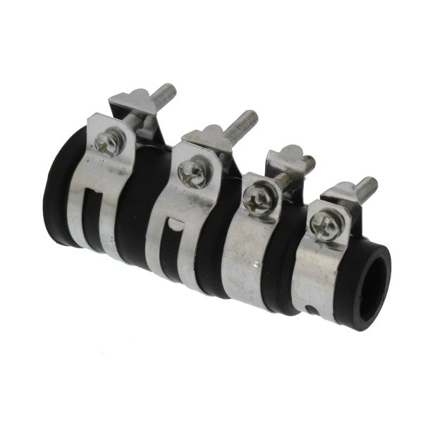 Conector de goma con abrazaderas para drenaje