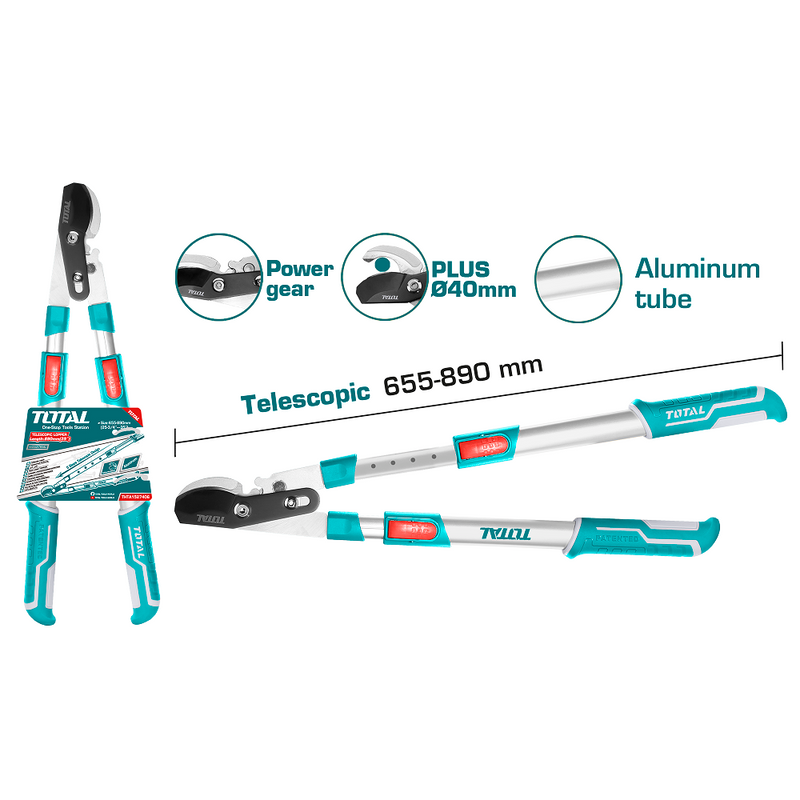 Tijera de podar telescópica 655-890mm largo.