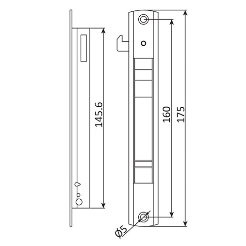Cierre perimetral economico de tornillo visto. Funciona en ventana nacional. Incluye gancho y recibi