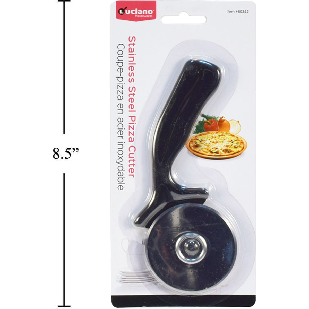 Cortador de pizza Luciano S / S con mango de plástico