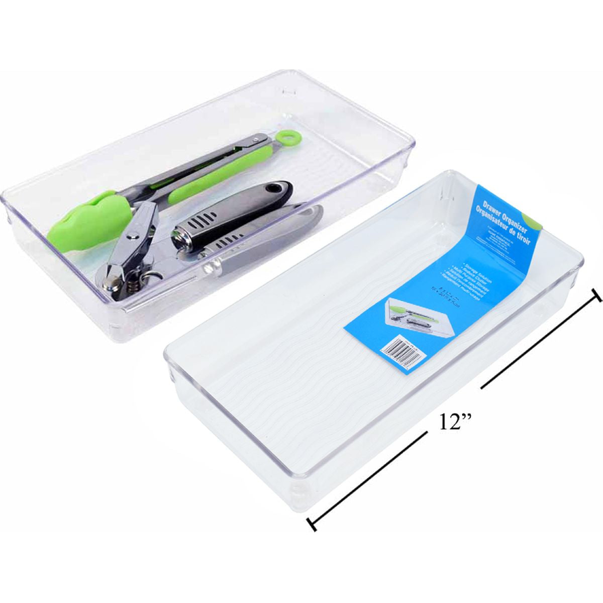 H.E. Organizador de cajones de 12 ", etiqueta