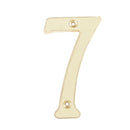 Numero 7 slim 4" latón brillante Lock