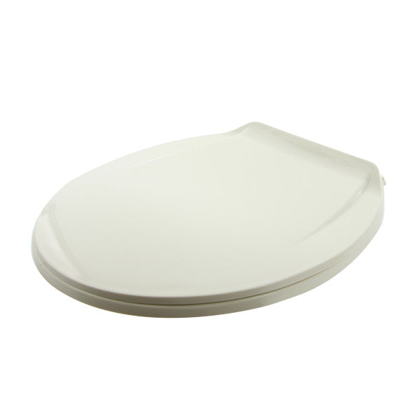 Tapa de asiento semi redondo para inodoro. Color hueso