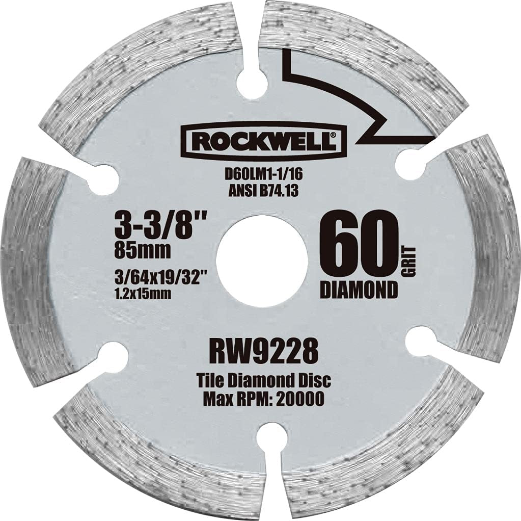 Cuchilla de repuesto grano de diamante para mini sierra circular 3-3/8”.