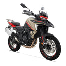 Benelli TRK702X 698cc Color Arena  Motor de 2 cilindros, 4 tiempos, 8 válvulas, refrigerado por líquido, DOHC.