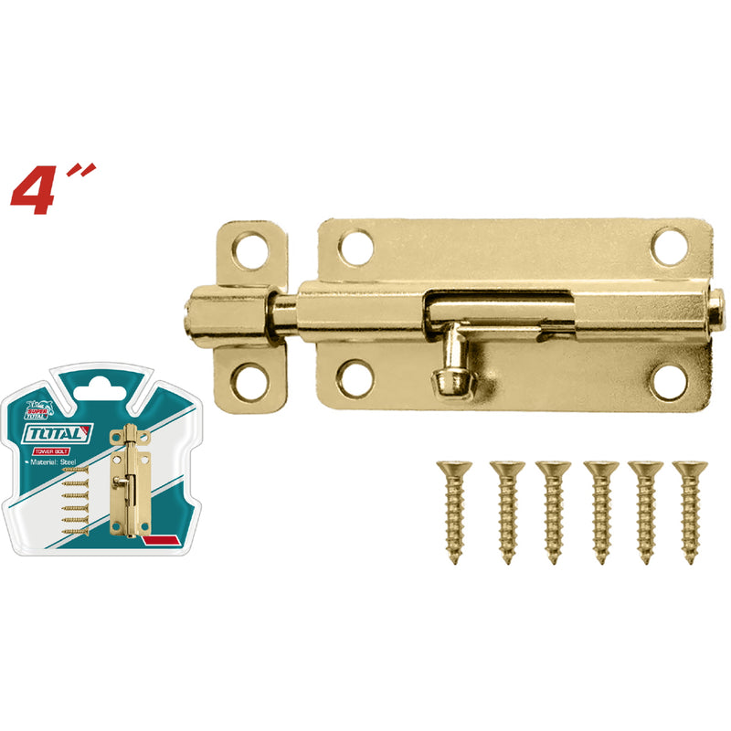 Picaporte tipo perno de acero de 4" (Horizontal y Vertical) 6 piezas de fijación