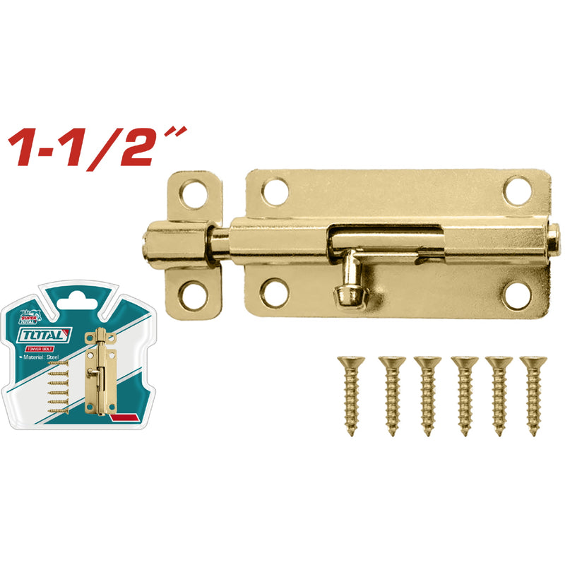 Picaporte tipo perno de acero de 1-1/2" (Horizontal y Vertical) 6 piezas de fijación.