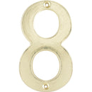 Numero 8 slim 4" latón brillante Lock