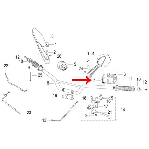 Amortiguador de mandos izquierdos (TX200)