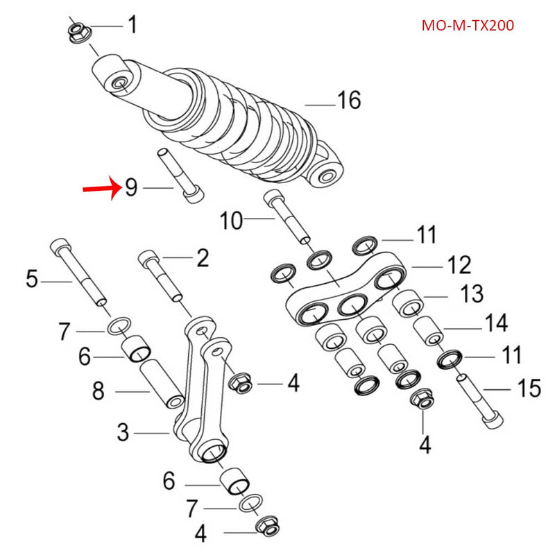 Tornillo M10×1.25×55 (TX200)