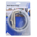 Grifo de mano de níquel satinado con manguera de 48" para fregadero