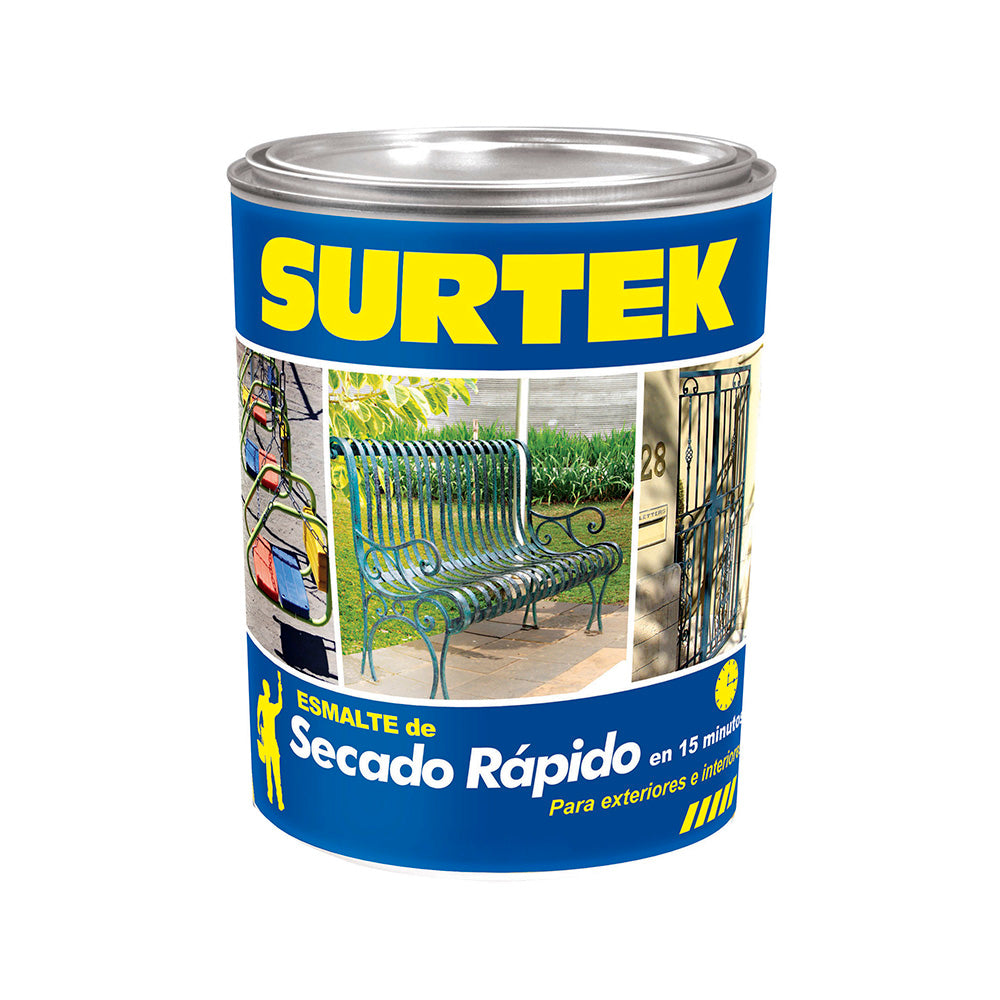 Esmalte de secado rápido blanco 1lt Surtek
